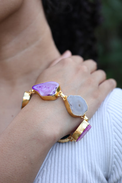 Multi-Gemstone Agate Howlite Bracelet