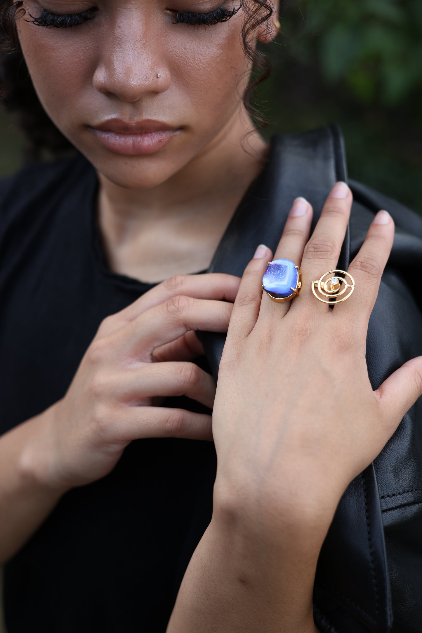 Handmade Cosmic Geode Ring