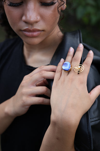 Handmade Cosmic Geode Ring