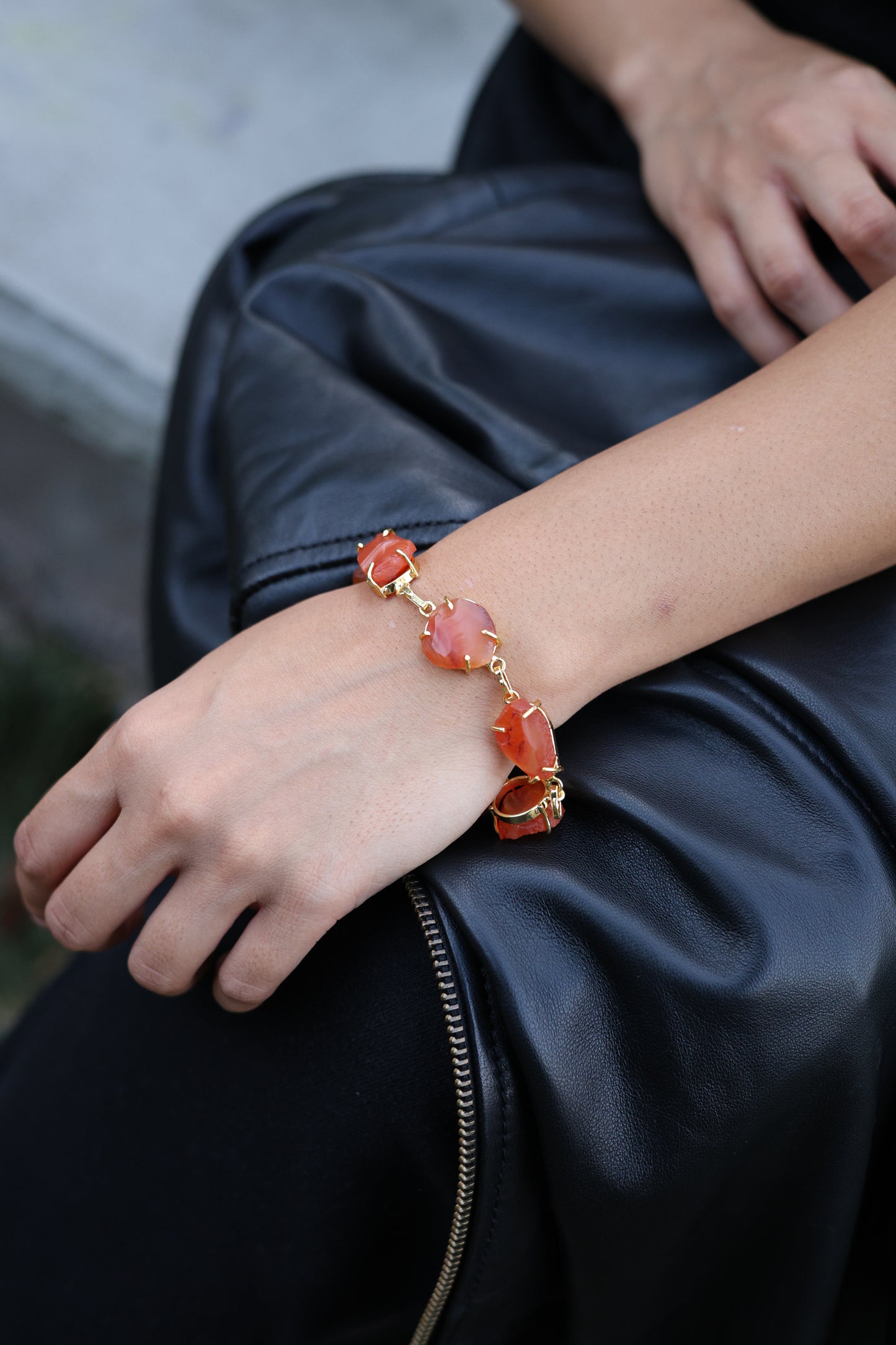 Phoenix Carnelian Agate Bracelet