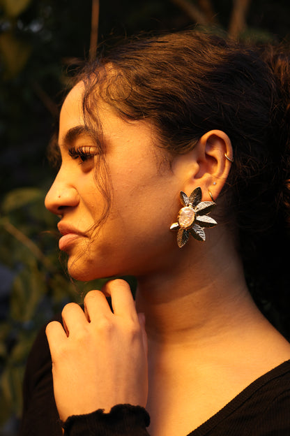 Pearl Flower Earrings