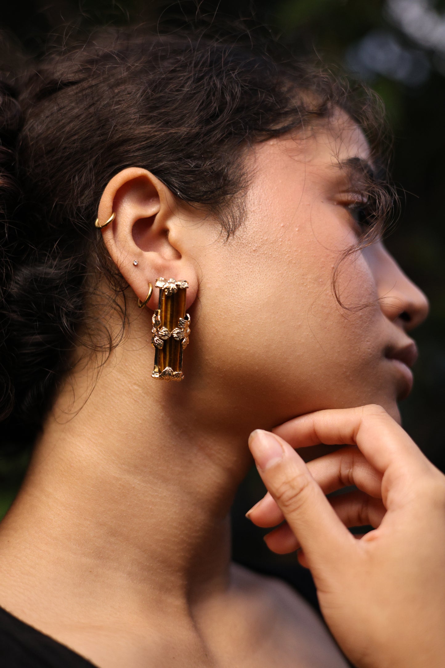 Tiger's Eye Drop Earrings