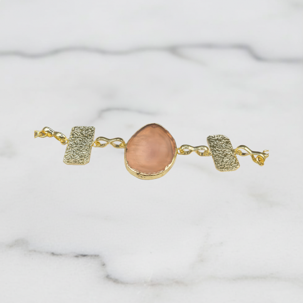 Coral Agate Bracelet