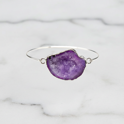 Purple Agate Stone Bracelet