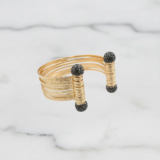 Textured Gold Cuff Bracelet