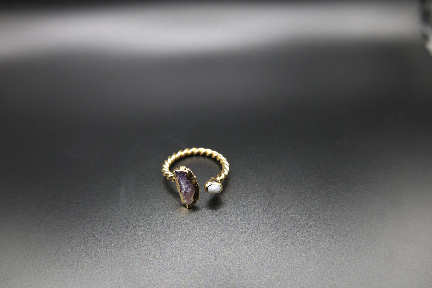 Violet Orbit Amethyst Ring