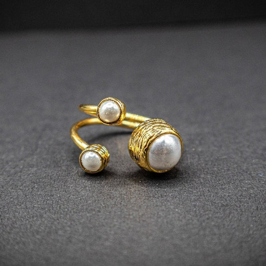 Freshwater Gold Plated Real Pearl Ring