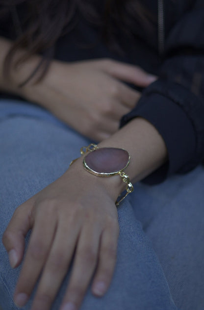 Coral Agate Bracelet