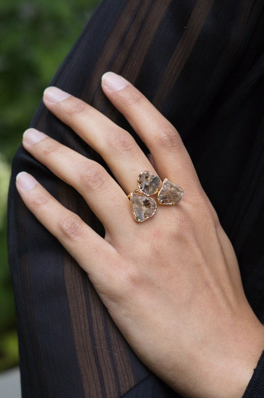 Brown Sugar Druzy Quartz Ring