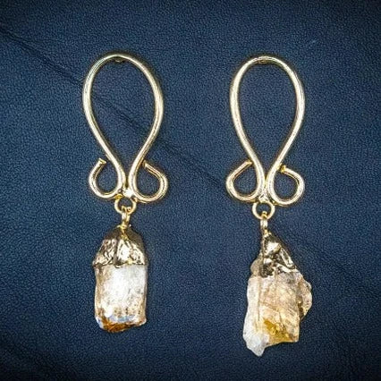 Natural Citrine Gemstone Earring