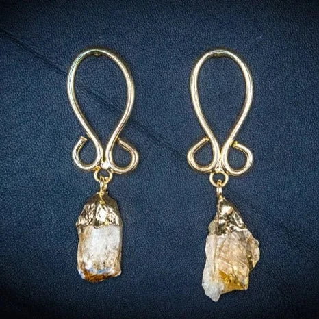 Natural Citrine Gemstone Earring