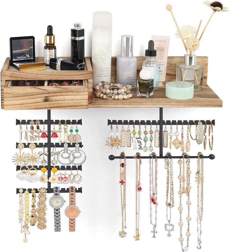 Wooden Jewelry Organizer Hanging