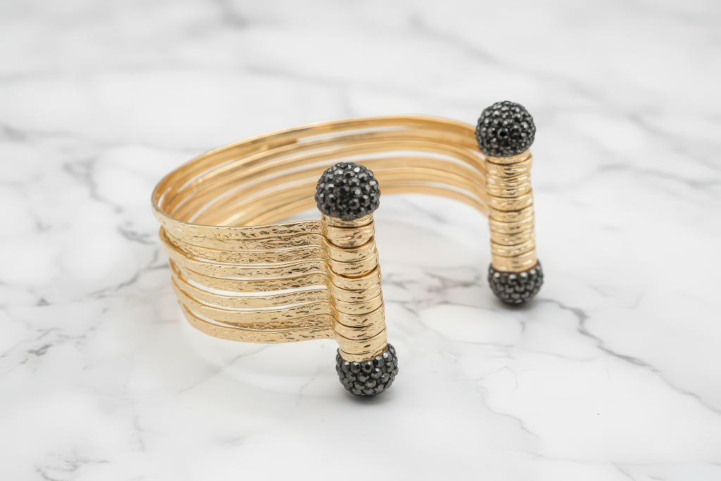 Textured Gold Cuff Bracelet