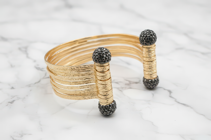 Textured Gold Cuff Bracelet