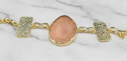 Coral Agate Bracelet